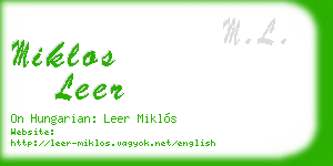 miklos leer business card